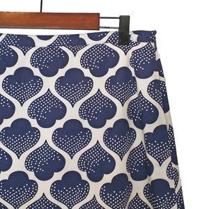 Boden Blue and White A-Line Skirt